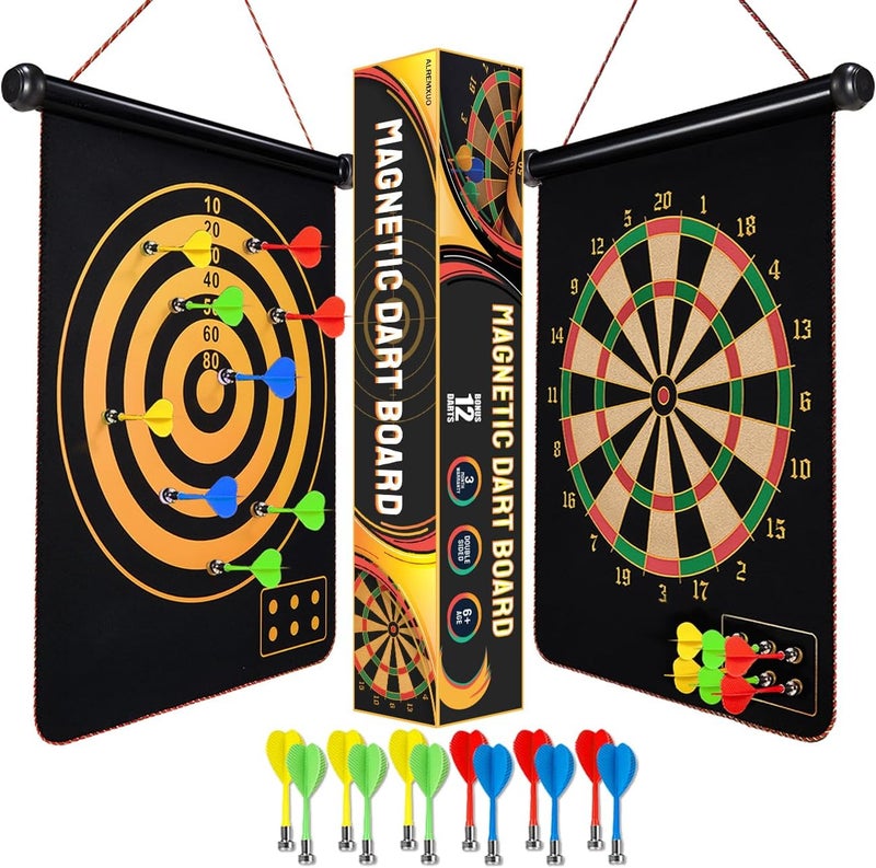 Givevan Magnetic Dart Board for Kids, Teen Boys Gift Ideas for Christmas, Room Decor for Teenage, Stocking Stuffers Toys for Girls Age 6 7 8 9 10 11 12 13 14 15 16 Years - Image 1